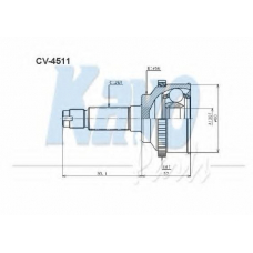 CV-4511 KAVO PARTS Шарнирный комплект, приводной вал