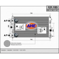 121.153 AHE Радиатор, охлаждение двигателя