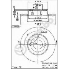 BS 7302 BRECO Тормозной диск