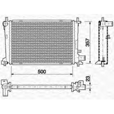 350213711000 MAGNETI MARELLI Радиатор, охлаждение двигателя