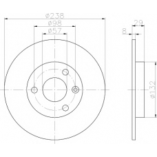 8DD 355 101-451 HELLA PAGID Тормозной диск