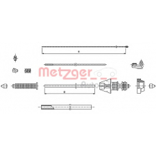 493.1 METZGER Тросик газа