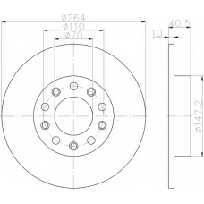 8DD 355 117-241 HELLA Тормозной диск