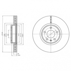 BG4346 DELPHI Тормозной диск