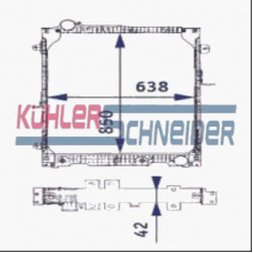 0400901 KUHLER SCHNEIDER Радиатор, охлаждение двигател