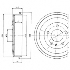 BF323 DELPHI Тормозной барабан