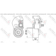 654383 AUTEX Натяжной ролик, ремень грм