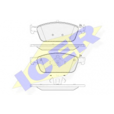 182134 ICER Комплект тормозных колодок, дисковый тормоз