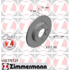440.3107.20 ZIMMERMANN Тормозной диск