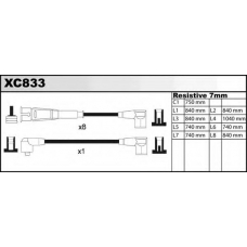 XC833 QUINTON HAZELL Ккомплект проводов зажигания