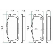 0 986 494 137 BOSCH Комплект тормозных колодок, дисковый тормоз