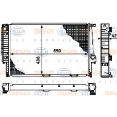 8MK 376 713-134 HELLA Радиатор, охлаждение двигателя