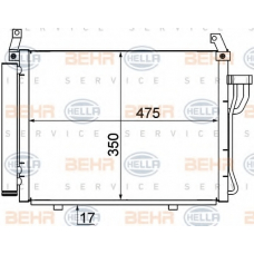 8FC 351 001-211 HELLA Конденсатор, кондиционер