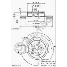 09.5673.14 BREMBO Тормозной диск