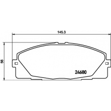 8DB 355 015-831 HELLA Комплект тормозных колодок, дисковый тормоз