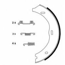 8DA 355 050-561 HELLA PAGID Комплект тормозных колодок, стояночная тормозная с