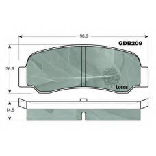 GDB209 TRW Комплект тормозных колодок, дисковый тормоз