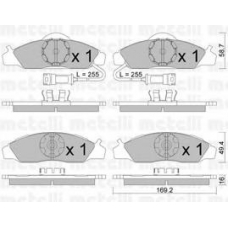 22-0368-0 METELLI Комплект тормозных колодок, дисковый тормоз