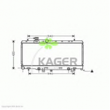 31-1038 KAGER Радиатор, охлаждение двигателя