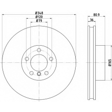 MDC2623 MINTEX Тормозной диск