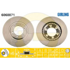 6060071 GIRLING Тормозной диск