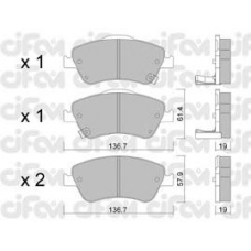 822-794-0 CIFAM Комплект тормозных колодок, дисковый тормоз