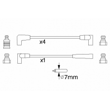 0 986 356 822 BOSCH Комплект проводов зажигания