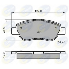 CBP01738 COMLINE Комплект тормозных колодок, дисковый тормоз