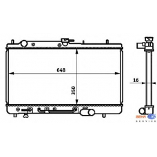 8MK 376 708-061 HELLA Радиатор, охлаждение двигателя