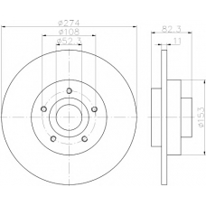 8DD 355 114-971 HELLA PAGID Тормозной диск