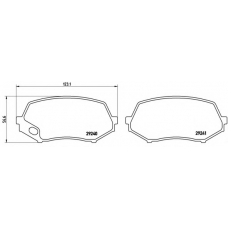 P 54 044 BREMBO Комплект тормозных колодок, дисковый тормоз