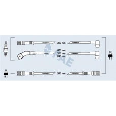 83480 FAE Комплект проводов зажигания