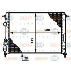 8MK 376 719-664 HELLA Радиатор, охлаждение двигателя