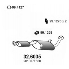 32.6035 ASSO Средний глушитель выхлопных газов