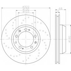 8DD 355 113-131 HELLA Тормозной диск