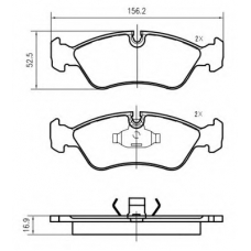 K408801 Vema Комплект тормозных колодок, дисковый тормоз