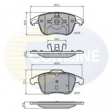 CBP01720 COMLINE Комплект тормозных колодок, дисковый тормоз