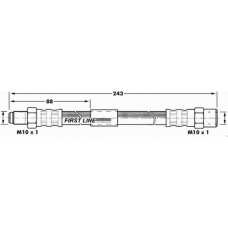 FBH6922 FIRST LINE Тормозной шланг