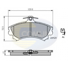 CBP31304 COMLINE Комплект тормозных колодок, дисковый тормоз