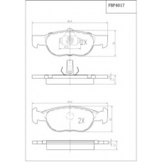 FBP4017 FI.BA Комплект тормозных колодок, дисковый тормоз