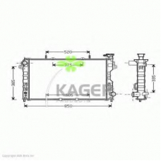 31-3511 KAGER Радиатор, охлаждение двигателя