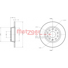 6110108 METZGER Тормозной диск