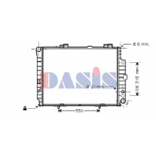 121170N AKS DASIS Радиатор, охлаждение двигателя