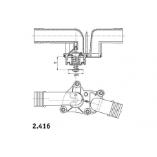 2.416.95 BEHR Термостат, охлаждающая жидкость