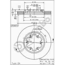 09.5055.10 BREMBO Тормозной диск