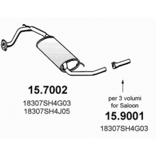 15.7002 ASSO Глушитель выхлопных газов конечный