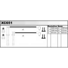 XC651 QUINTON HAZELL Комплект проводов зажигания