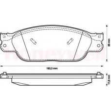 573023B BENDIX Комплект тормозных колодок, дисковый тормоз