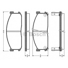 0 986 TB2 127 BOSCH Комплект тормозных колодок, дисковый тормоз