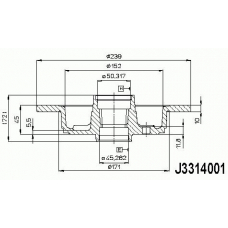 J3314001 NIPPARTS Тормозной диск